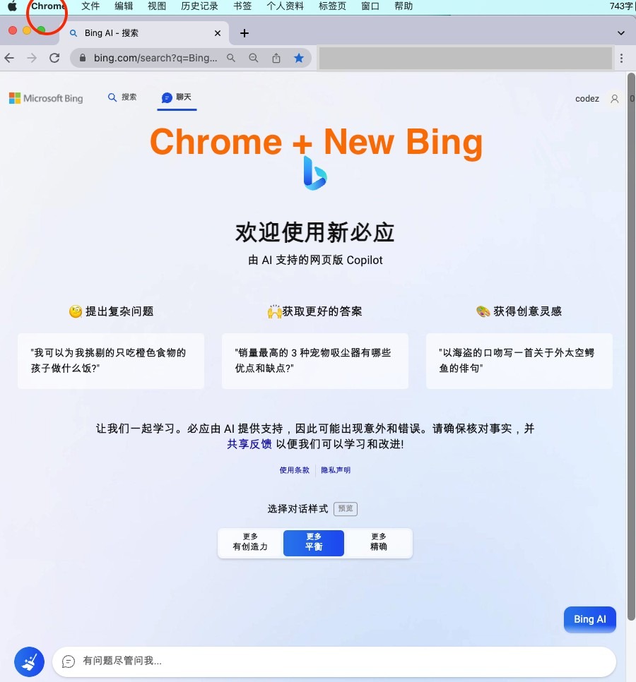 【优选源码】 微软 New Bing 完美聊天机器人源码，支持 ChatGPT 提示词，拥有一致的 UI 体验，国内可用，基本兼容微软 Bing AI 所有功能